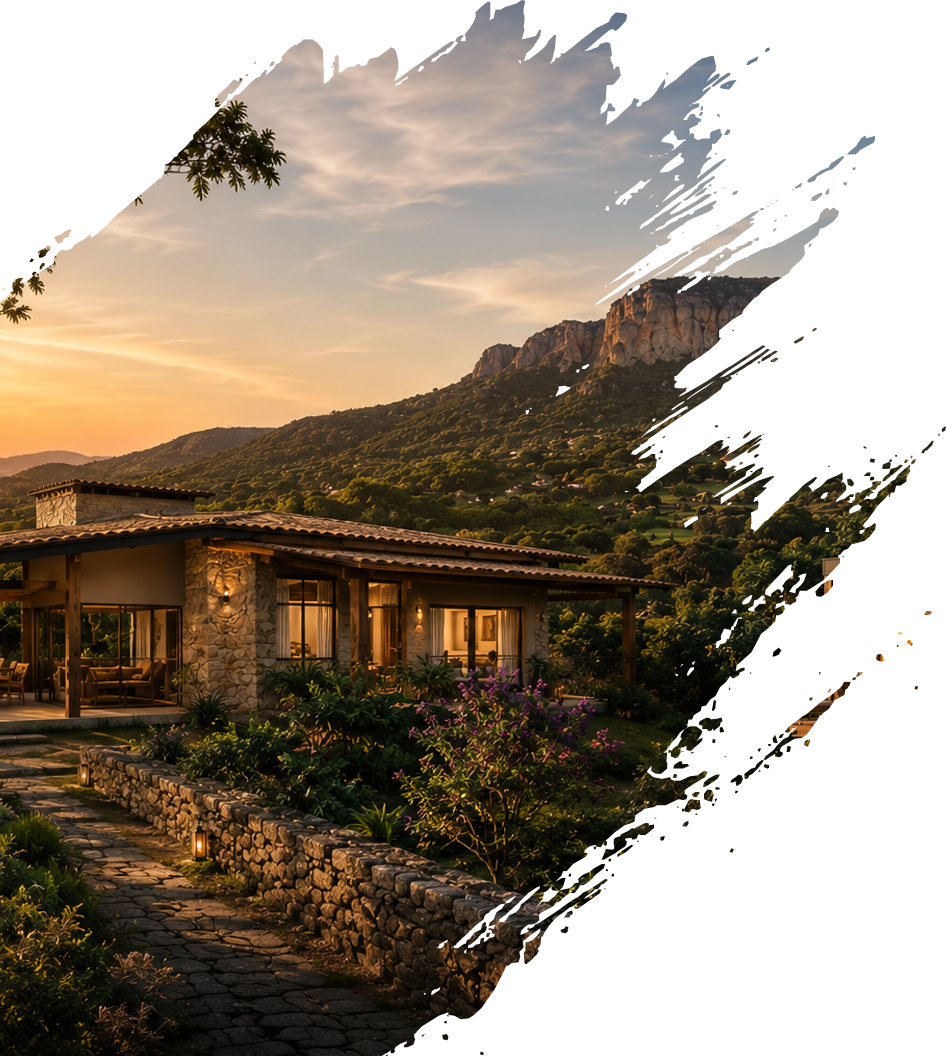Imagem ilustrativa de casa de campo na Chapada Diamantina