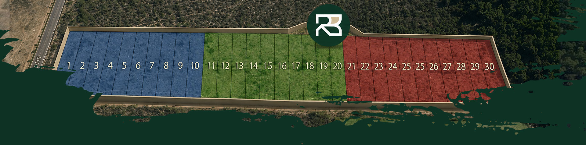 Divisão atual dos 30 lotes da Reserva Nova Mucugê